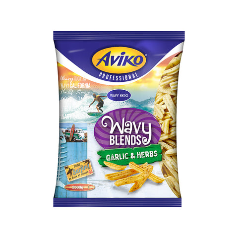 Aviko Wavy Blends - Garlic & Herbs 2.5kg