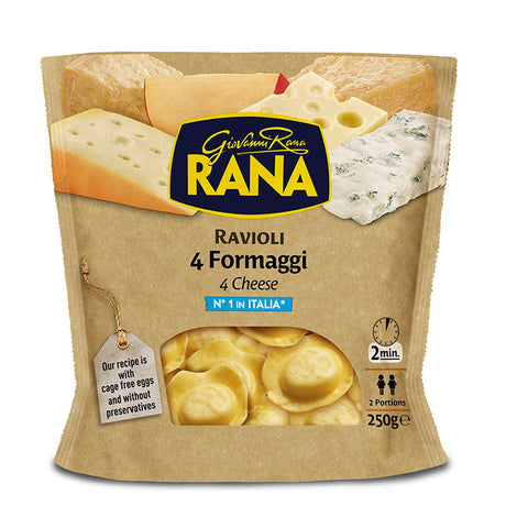 Giovanni Rana Ravioli Four Cheese Fresh Filled Pasta
250g