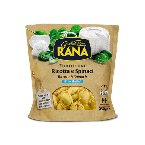 Giovanni Rana Tortelloni Spinach And Ricotta Fresh Filled Pasta
250g