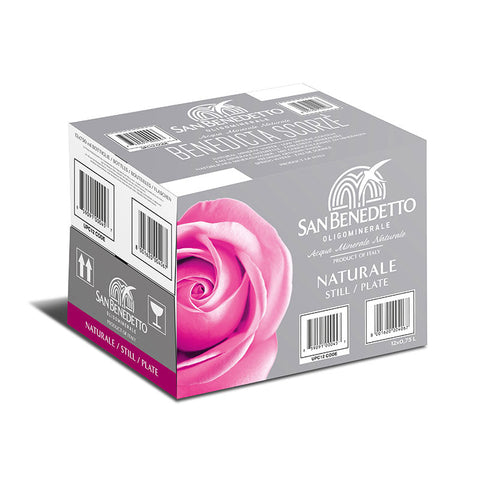 San Benedetto Sparkling Mineral Water 12 x 750ml - Glass (Carton)
